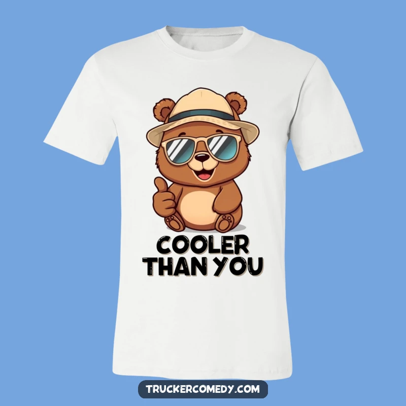 Funny Cool Bear T-Shirt: Trucker Hat Style, Awesome Funny Gift