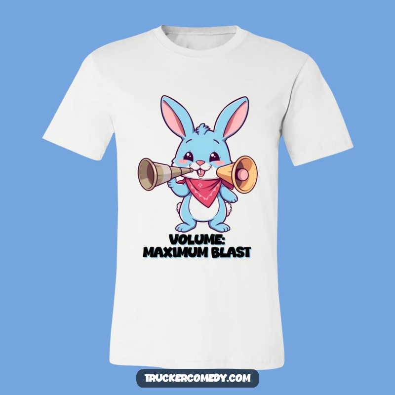 Funny Bunny Air Horn T-Shirt: Comical Blast of Fun!