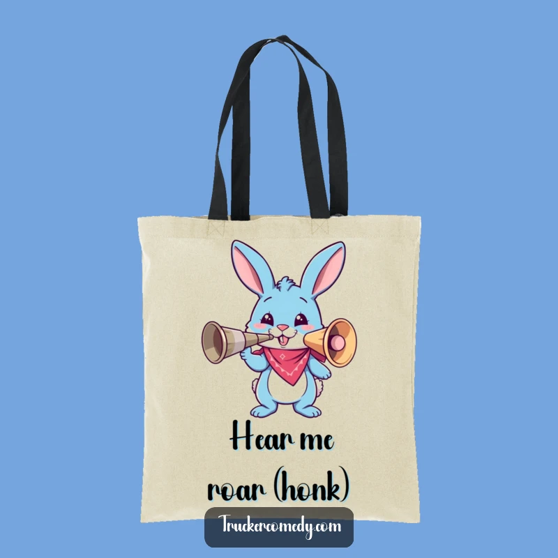 Funny Bunny Air Horn Tote Bag: Carry Your Laughs Everywhere!